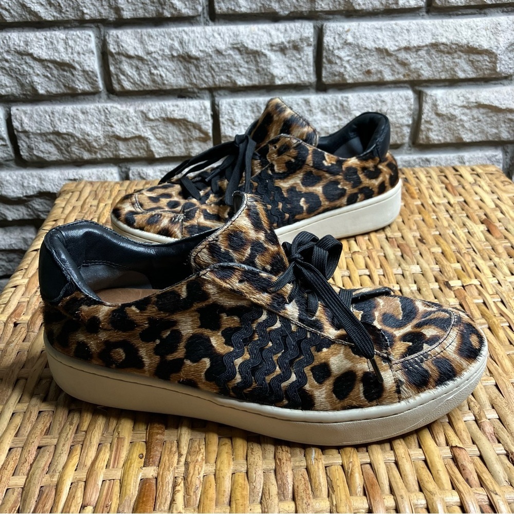 Loeffler Randall Elliot leopard print haircalf sneakers
